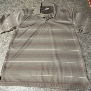Grand Slam Golf Men's XL Striped 100% Polyester Short Sleeve Polo shirt